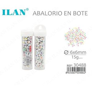 ILAN Perline in Barattolo 6x6mm 15g Multicolore per Gioielleria - Product Image 3