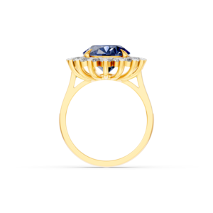 Anillo Personalizado de Oro Sólido de 14K, 9K, 10K, 18K con Gema de Laboratorio de 6 Quilates, Certificado IGI, Joyería Fina Ética, MOQ 3 Piezas, 10 Piezas, RJC OEM ODM E201287 - Product Image 2