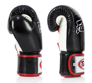 Fair tex Cowhide Leather MMA Gloves <b>Lace</b>-Up Closure Full Finger Design Sanda Training Boxing Sparring Hook-and-Loop Wrist - Product Image 6