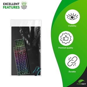 Confezione 500 15X36 pollici trasparente poli sacchetti 2 Mil PE Poly sacchetti per abbigliamento Open Top camicia imballaggio Open End sacchetti per la spedizione - Product Image 4