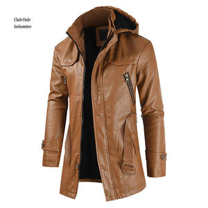 Nouvelle Arrivée : Manteau Long en Cuir Tendance pour Homme, Grande Taille, Coupe Classique - Product Image 1