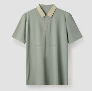 High Quality <b>Slim</b> <b>Fit</b> <b>Black</b> Polo <b>Shirt</b> Cotton Polyester Short Sleeves with Customized Logo and Design for Golf - Product Image 5