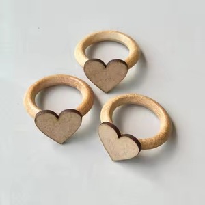 Ensemble d'anneaux de serviette en bois uniques, porte-serviettes décoratifs pour la table, pour mariage, fête, restaurant, hôtel, dîner, célébration - Product Image 6