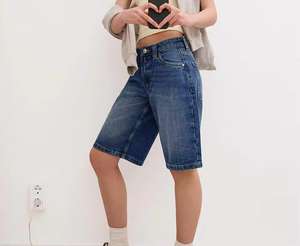 Shorts en jean pour homme personnalisés, bleus, non extensibles, taille haute, coupe décontractée - Product Image 4