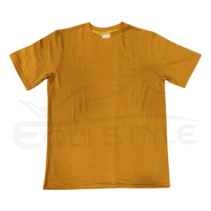 Camiseta Amarilla de Algodón y Poliéster de Secado Rápido, Unisex, Lisa, Informal, al por Mayor - Product Image 1