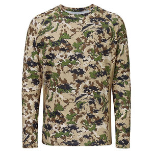 Haut de pêche à manches longues 100 % coton respirant pour hommes adultes, anti-UV, protection solaire, chemise de pêche, chasse, motif uni, jersey - Product Image 6