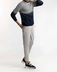 Suéter de punto holgado para hombre, de cuello redondo, con colores contrastantes, moderno y de alta calidad, al por mayor. - Product Image 3