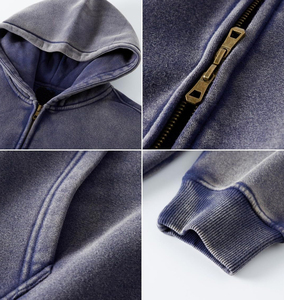 Custom Men's Acid Wash Hoodie Oversized 100% Cotton Pullover Hooded <b>Sweatshirt</b> OEM ODM Wholesale <b>Vintage</b> Washed - Product Image 3