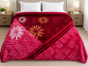 Manta de Visón de Lujo para Cama Doble, Suave y Afelpada, con Estampado Floral, para Invierno, Hogar y Dormitorio - Product Image 1