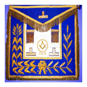 Tabliers maçonniques ajustables faits main, brodés, de haute qualité, lavables, avec épingle de sûreté, design cérémoniel luxueux et distinctif - Product Image 2
