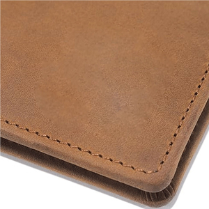 RAHRAJ ENTERPRISES Red Leather Bifold <b>Wallet</b> Men's Slim Card <b>Holder</b> Travel <b>Passport</b> Case Model Re-mw-022 500 Pieces 7-Day Sample - Product Image 6