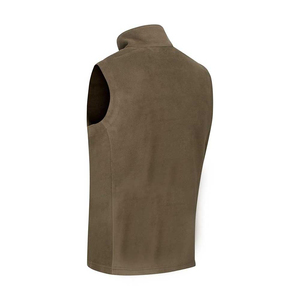 Chaleco de Forro Polar Marrón Oliva Personalizado para Hombre, Chaqueta sin Mangas con Cuello Alto, Calentador Corporal Informal, Venta al por Mayor OEM, Última Tendencia - Product Image 2