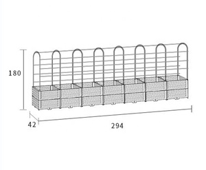 Structure d'escalade en U avec jardinière pour plantes grimpantes de fruits et légumes - Product Image 5