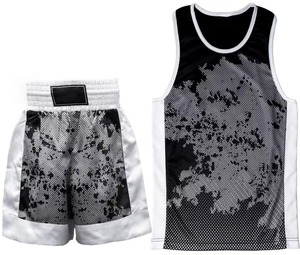 Ensemble de vêtements de sport unisexe respirant pour la boxe, avec logo frontal, design personnalisé par sublimation, dernier style - Product Image 1