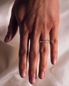 Bezel Set <b>Emerald</b> Lab Grown Diamond Eternity Band 2CTW 925 Sterling <b>Silver</b> Rose Gold Plated Romantic Wedding <b>Ring</b> Women - Product Image 5