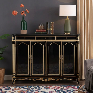 ตู้ไซด์บอร์ดอาร์ตเดโคสุดหรูสั่งทำพิเศษ ตู้ไซด์บอร์ดไม้เนื้อแข็งสีเขียวมรกต บุฟเฟต์มาลาไคต์สำหรับวิล<span class=keywords><strong>ล</strong></span>่า โรงแรม ห้องรับประทานอาหาร รับผ<span class=keywords><strong>ล</strong></span>ิตตามแบบ OEM - Product Image 3