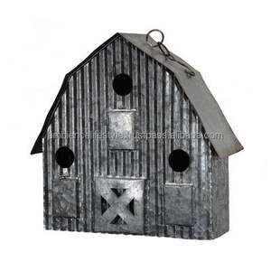Casa de pájaros artística de metal, refugio decorativo colgante para jardín, lugar de anidación al aire libre para pájaros pequeños, hábitat amigable con la vida silvestre - Product Image 2