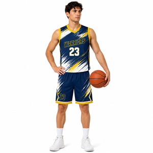 Uniformes de Baloncesto Personalizados con Tela Premium, Conjunto de Camiseta sin Mangas y Pantalones Cortos de Baloncesto, Fabricante - Product Image 3