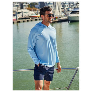 เสื้อคลุมมีฮู้ดป้องกันแสงแดด น้ำหนักเบา ระบายอากาศได้ดี ป้องกันรังสียูวี เหมาะสำหรับการเดินป่า วิ่ง ตกปลา ว่ายน้ำ - Product Image 6