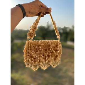 Designer Embroidery Bridal <b>Clutch</b> Bag with Traditional Embellishments Wholesale Price Hand Purses From India - Product Image 3