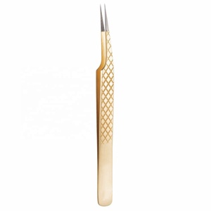 แหนบปลายไฟเบอร์แหนบต่อขนตาอุปกรณ์ขนตา45องศาแหนบสำหรับการต่อขนตา - Product Image 1