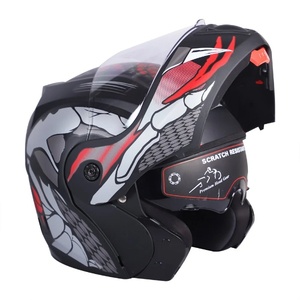 หมวกกันน็อคมอเตอร์ไซค์ PROX FLIP up DUAL VISOR ลายกราฟิก ดีไซน์สวยงาม วัสดุ ABS บุโพลีสไตรีนขยายตัว ได้รับมาตรฐาน DOT ใหม่ ใช้ได้ทุกฤดู - Product Image 2