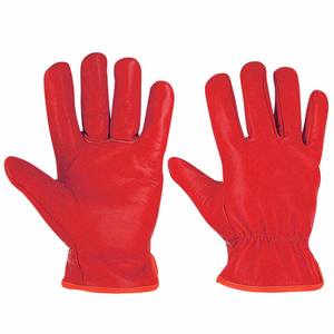 Gants de conduite en cuir de vachette grainé jaune, haute performance, durabilité et confort, résistants à la chaleur, vente en gros - Product Image 3