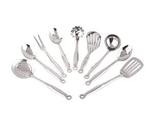 Utensilios de Cocina Duraderos de Acero Inoxidable de 9 Piezas, Herramientas de Cocina Fáciles de Limpiar, Uso Multiusos - Product Image 2