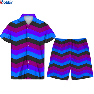 Costumes pour hommes confortables et respirants, collection été, chemise boutonnée personnalisée pour hommes, manches courtes, pantalon de plage, été + taille - Product Image 5