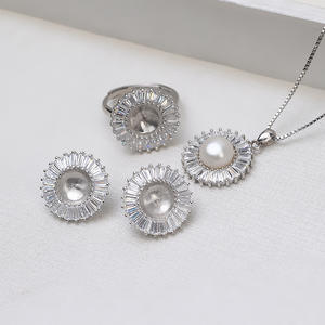 Ensemble de boucles d'oreilles pendantes en argent S925 avec base circulaire ouverte, anneau de tête, accessoires féminins avec des trouvailles de bijoux personnalisées tendance 1266 - Product Image 1