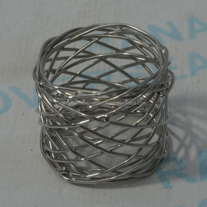 <b>Silver</b> Finished Metal Modern Napkin Rings Durable Eco-Friendly Elegant Table Decor for Dining Weddings Parties Special Occasions - Product Image 6