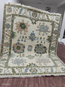 Alfombra Persa Oushak de Lana Anudada a Mano de Alta Calidad, 3x3, Juego de Alfombras para el Hogar, Sala de Estar, Oración, Apta para Mascotas, Antideslizante - Product Image 3