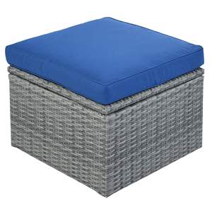 Ensemble de meubles en osier pour patio extérieur Lit de jour à baldaquin rétractable Lit de soleil avec ensemble de conversation pour jardin et piscine - Product Image 3