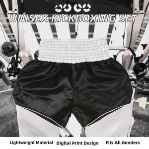 Vêtements de sport unisexes légers, respirants, à séchage rapide, en coton 100% uni, avec des designs spéciaux et tendance, très demandés, pour le kickboxing - Product Image 3