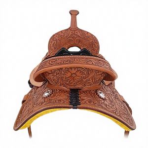 Selle Western Premium Personnalisable, Durable et Légère, en Cuir Véritable, avec Arceau en Fibre de Verre Préformé et Finition Roughout, Outilée à la Main - Product Image 4