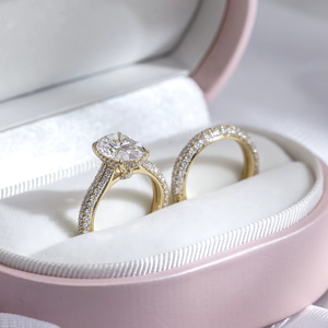 Women's 18K Solid Gold Oval Cut Diamond Engagement Ring Pave Setting Classic Style Prong Mounting Fine Jewelry - Product Image 4