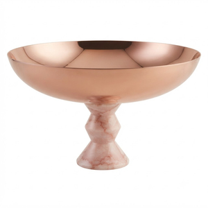 Bol à glace de luxe en cuivre gaufré, coupe à dessert vintage en métal sur pied pour restaurant, hôtel et traiteur, vaisselle de service - Product Image 3