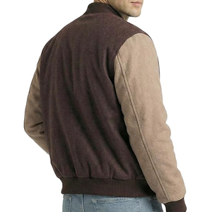 แจ็คเก็ตวาร์ซิตี้แบบกำหนดเองสำหรับผู้ชาย แจ็คเก็ตเบสบอลแบบ Letterman ปักโลโก้ ขายส่ง - Product Image 5