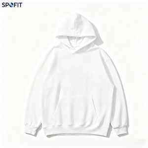 Sudadera con Capucha Negra para Mujer, Marca SPOFIT, con Logotipo Personalizado, Diseño Gráfico Hello, Estilo Casual Urbano, con Bolsillo Canguro - Product Image 4