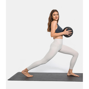 High Waist Seamless Yoga <b>Leggings</b> Full Length Solid Color <b>With</b> <b>Pockets</b> Four-Way Stretch Spandex Polyester Women's <b>Workout</b> Pants - Product Image 4