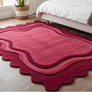 Alfombra de Lana Hecha a Mano por Diseñadores, Patrón Abstracto, Decoración de Hogar de Lujo, Apta para Mascotas, Antideslizante, Alfombra Moderna - Product Image 3