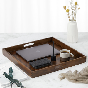 Luxury Modern Design Food Grade Wooden Serving Tray, Natural Wood Serving Platter for Snacks Fruits Cooking & Dining At Low Cost - Product Image 2