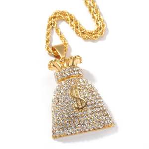 Collier pendentif couronne 100 en argent sterling 925 plaqué or, serti de micro-pavés de diamants CZ, bijoux hip-hop pour hommes - Product Image 3