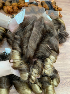 NUEVO, Cabello Humano Virgen con Ondas Rizadas y Voluminosas, Color Ombre, Sin Enredos, Sin Caída, 100% Cabello Humano, Proveedor de Cabello Natural - Product Image 2