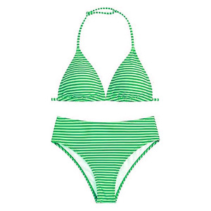 Women Striped Halter Bikini <b>Set</b> Red White Spandex Polyester Stretch Swimwear <b>Two</b> <b>Piece</b> Hipster Bottoms Breathable Beachwear Suit - Product Image 5