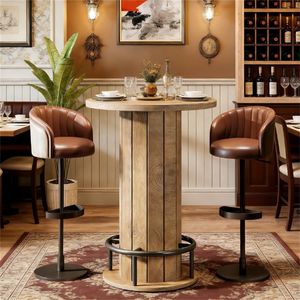 Circular Small Wine Table Coffee Table Cocktail Table Only-Bar Table - Product Image 1