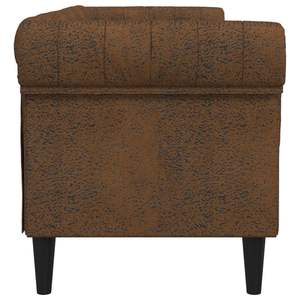 Canapé Chesterfield en tissu marron 100% polyester avec contreplaqué et bois massif pour salon - Product Image 5