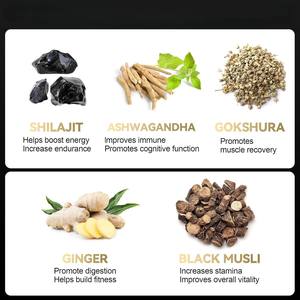 Gomitas de Shilajit del Himalaya 100% Puras con Ashwagandha y Black Musali que Ayudan a Mantener el Nivel Natural de Hormonas Masculinas - Product Image 2