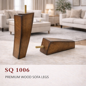 ขาโซฟาไม้เนื้อแข็งแบบบางพร้อมสลักเกลียวแบบแขวน ขาเฟอร์นิเจอร์ไม้ทรงสี่เหลี่ยมสำหรับเปลี่ยนขาโซฟา ตู้ ชั้นวางของ แบบ OEM - Product Image 1