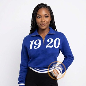 GREEK TREASURES เสื้อคลุม ZETA PHI BETA แบบสั่งทำพิเศษ สำหรับฤดูใบไม้ร่วง/ฤดูหนาว  แบบลำลอง  ปักลายด้านหน้า  ผลิตจากผ้าฟลีซที่เป็นมิตรกับสิ่งแวดล้อม ระบายอากาศได้ดี - Product Image 4